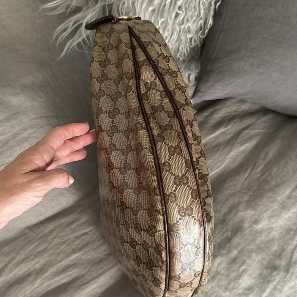 Gucci Brown Monogram Canvas Hobo Bag - Picture 4 of 15
